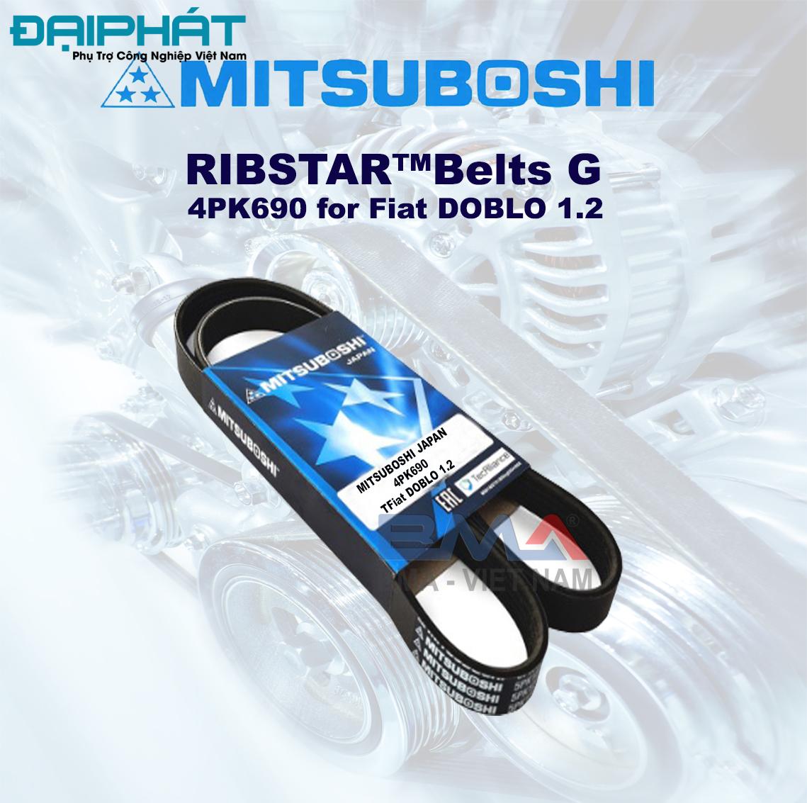 Dây Curoa MITSUBOSHI 4PK690 cho Fiat DOBLO 1.2 3 Day20curoa20Mitsuboshi204PK69020Fiat20DOBLO BMA20Viet20Nam 1675926179