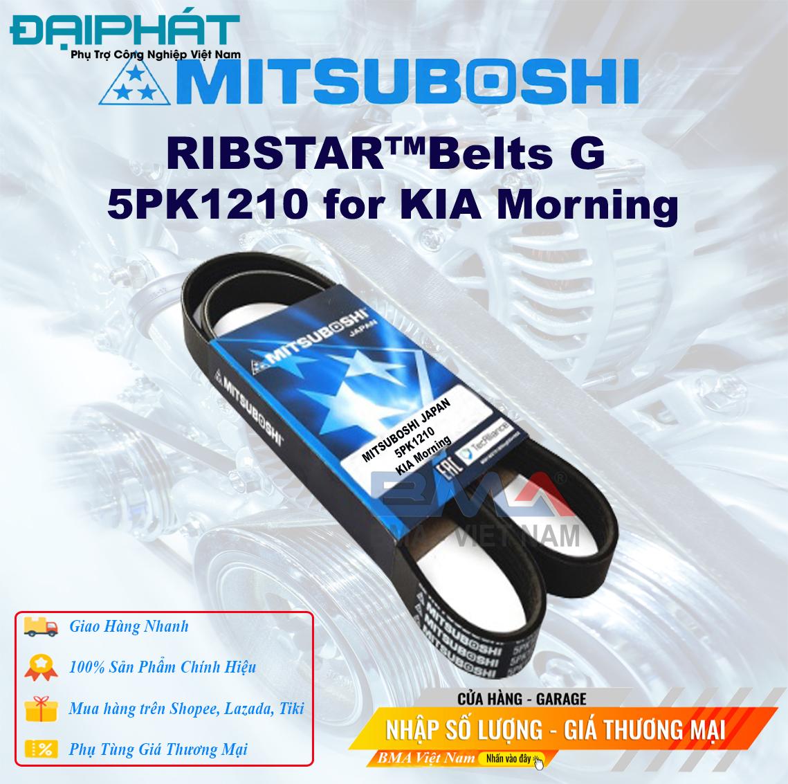 Dây curoa Mitsuboshi 5PK1210 cho Kia Morning VN 1.2 3 Day20curoa20Mitsuboshi205PK12102020Kia20Morning BMA20Viet20Nam 1675926515