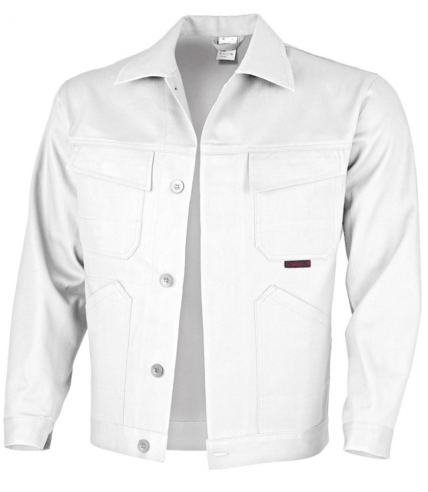 Áo khoác bảo hộ lao động Qualitex 61939A4 BW320 Favorit 100% cotton màu trắng