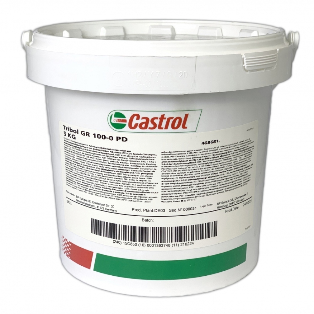 Mỡ bôi trơn vòng bi hiệu suất cao Castrol Tribol GR 100-0 PD NLGI-0 5kg