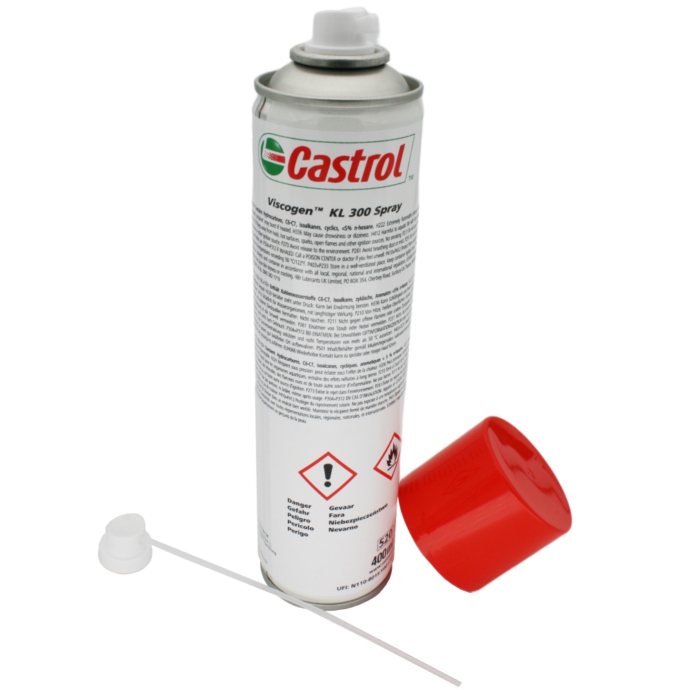 Castrol Viscogen KL 300 Spray - Dầu bôi trơn xích chịu nhiệt độ cao dạng xịt 400ml