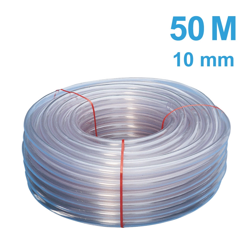 Ống nhựa PVC an toàn thực phẩm dùng cho phòng thí nghiệm và kiểm soát dòng chảy, trong suốt, đường kính 10mm, dài 50m