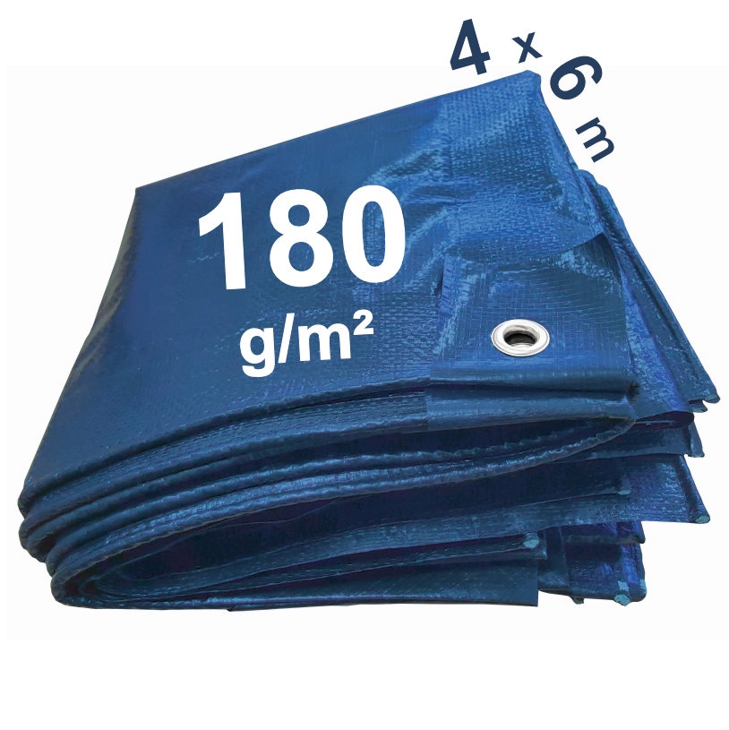 F-84332/4060 Bạt nhựa PE màu xanh 180g/m² 4m x 6m