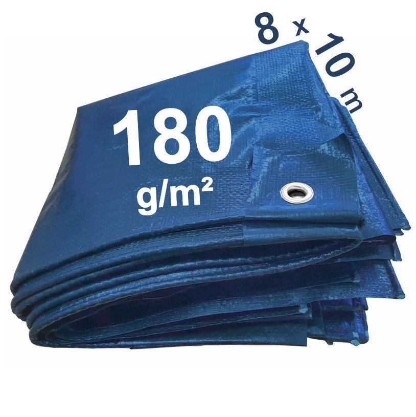 Bạt nhựa PE màu xanh F-84332/8010 180g/m² 8m x 10m
