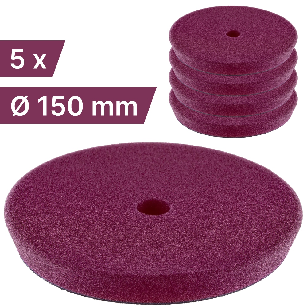 FLEX 532.652 PP-M 150 Phớt đánh bóng đa năng độ cứng trung bình màu tím 5 chiếc