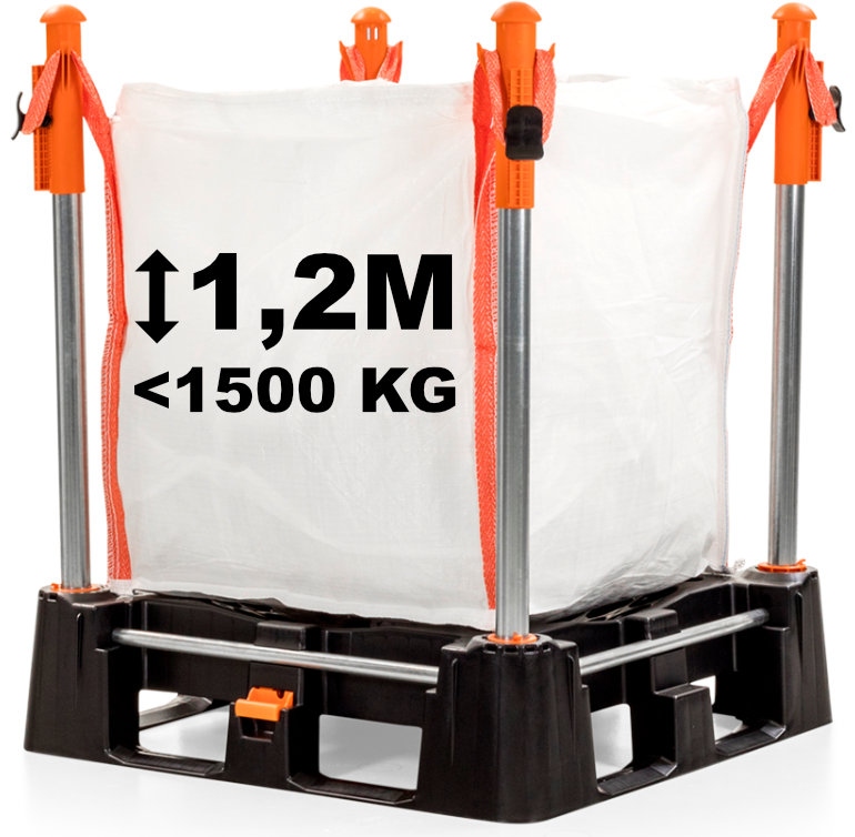 Hệ thống xử lý và lưu trữ túi jumbo Indus Neva độc đáo cho chiều cao 1,20m