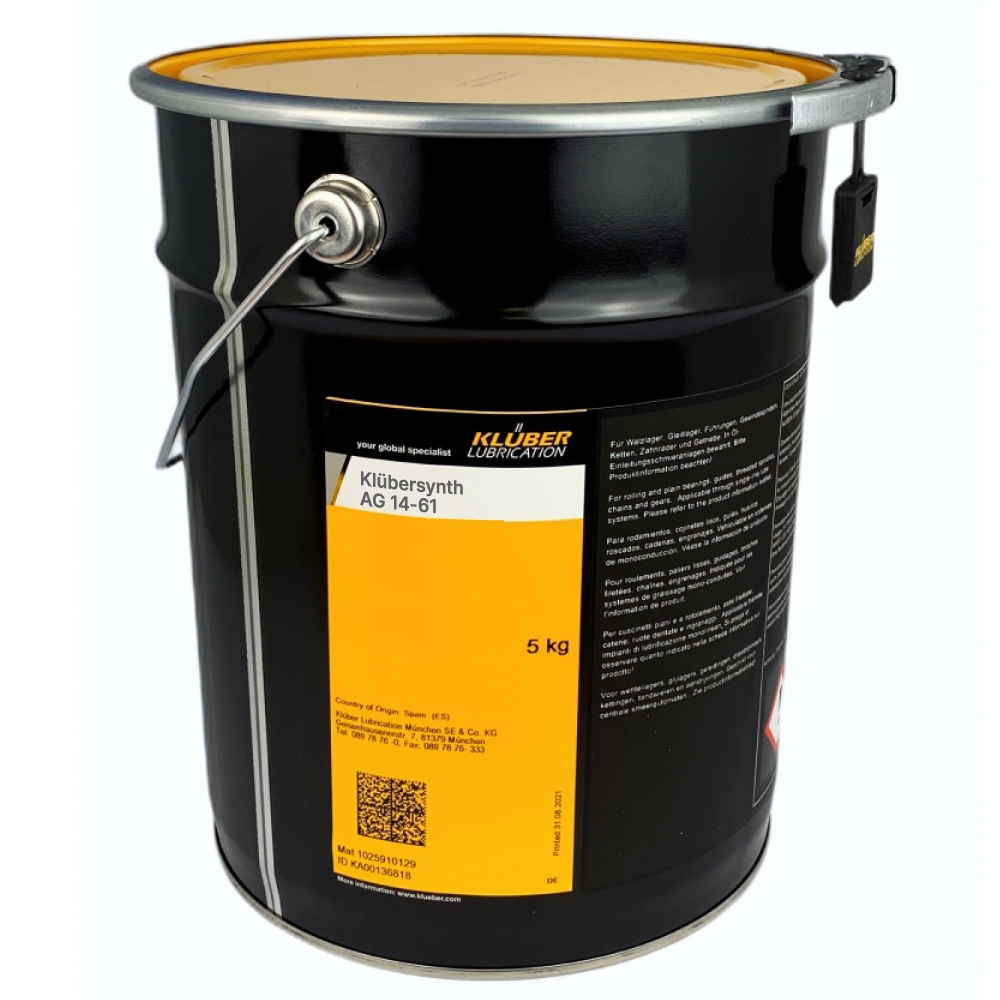 Klübersynth AG 14-61 Chất bôi trơn đặc biệt cho bộ truyền động hở thùng 5 kg