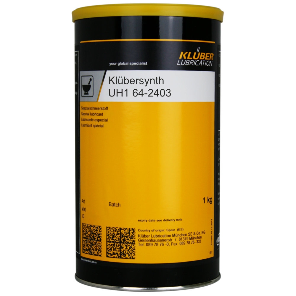 Klübersynth UH1 64-2403 Mỡ bôi trơn làm kín tổng hợp cho ngành thực phẩm 1kg