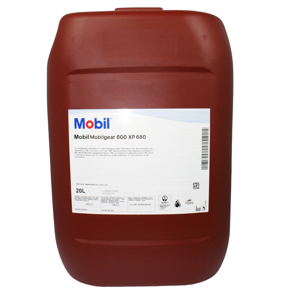 Dầu bánh răng hiệu suất cao Mobil Mobilgear 600 XP 680 tiêu chuẩn CLP, can 20 lít