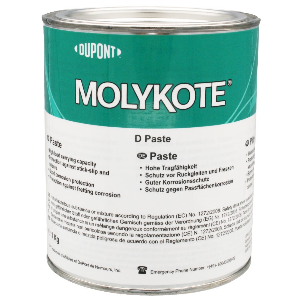 Mỡ bôi trơn lắp ráp Molykote D Paste chứa PTFE màu trắng lon 1kg