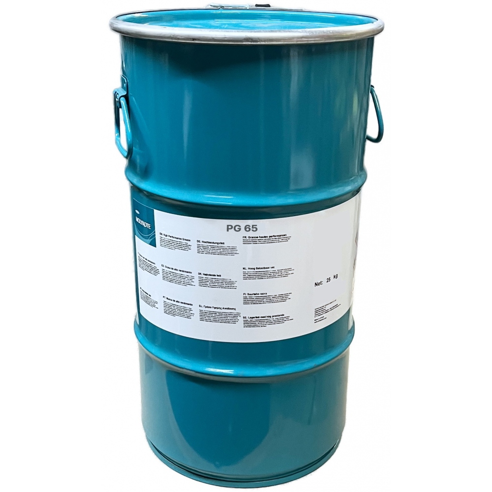 Mỡ bôi trơn tổng hợp gốc hydrocarbon Molykote PG 65 Plastislip, độ đặc NLGI-1, thùng 25 kg