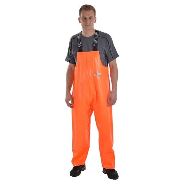 Quần yếm đi mưa lội nước OCEAN 9-13-6 OFFSHORE HEAVY Slimfit chất liệu PVC/cotton màu cam