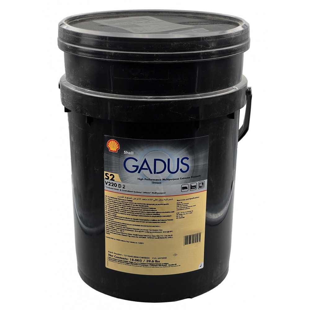 Mỡ bôi trơn đa năng chịu cực áp Shell Gadus S2 V220 D 2 xô 18kg