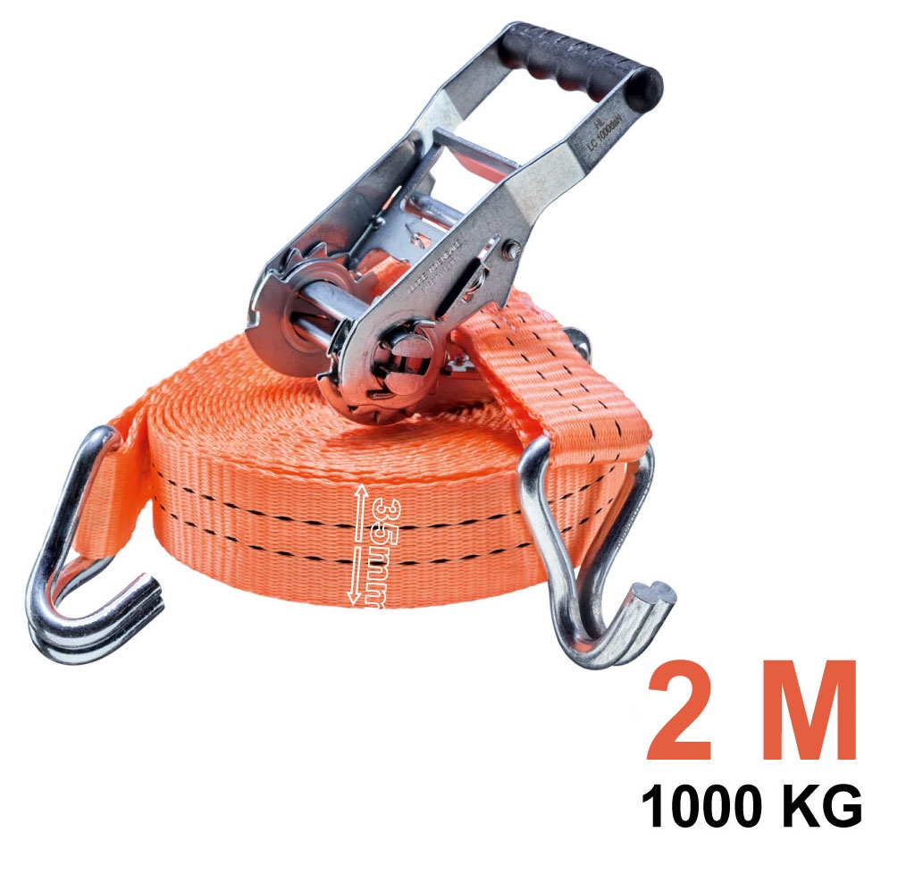 Dây tăng đơ chằng hàng Tector 84508 có móc chữ J kép 250kg, 35mm, 2m